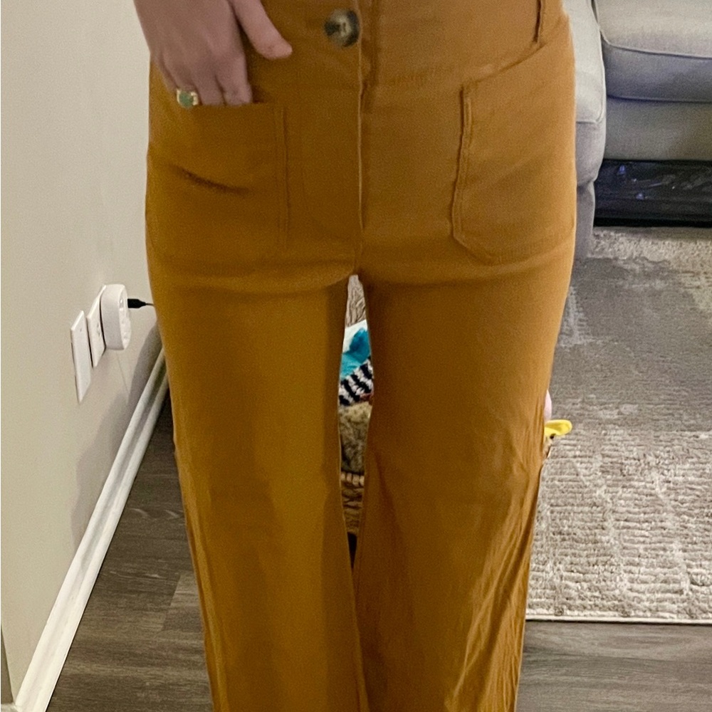 Stylish Mustard Wide-Leg Pants
